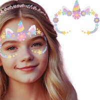 Gioielli adesivi per il viso Unicorno