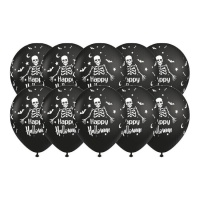 Palloncini in lattice Halloween Scheletro 30 cm - Amore per feste - 10 pz.