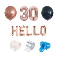 Kit palloncini Hello 30 - Monkey Business - 95 unità