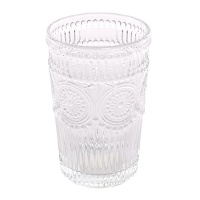 Bicchiere da 400 ml in cristallo trasparente inciso