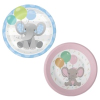 Piatti per bambini Elefante 22 cm - 8 pz.