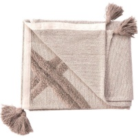 Copriletto a rombi color taupe 1,80 x 2,40 cm