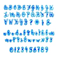 Kit di marcatori per biscotti con lettere, numeri e simboli