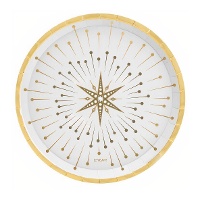 Piatti da 23 cm con Stella bianca - 6 pezzi