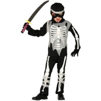 Costumi da scheletro ninja nero per bambini