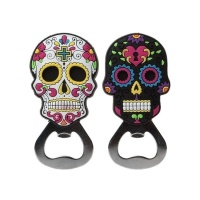 Apribottiglie Giorno dei Morti colori assortiti con calamita - 9 cm