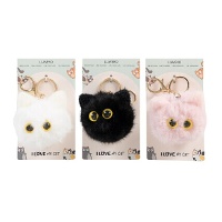 Portachiavi in peluche a forma di gatto - 1 unità