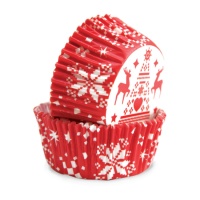 Pirottini cupcake natalizi rossi - Scrapcooking - 36 unità