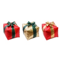Palloncino regalo di Natale 34 x 36 cm - Partydeco - 3 pezzi