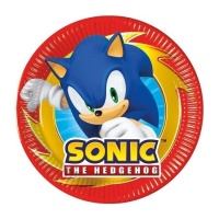 12 Inviti di compleanno Sonic the Hedgehog in cartoncino