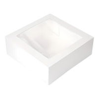 Scatola per dolci bianca con finestra 33 x 33 x 9,5 cm - Sweetkolor - 5 pz.