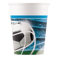 Bicchieri da calcio blu 200 ml - 8 pz.