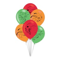 Palloncini in lattice di Ladybug da 27,5 cm - 6 pezzi