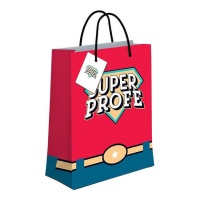 Borsa regalo Super Profe 23 x 18 x 10 cm - 1 pz.