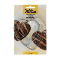 Set di Tagliabiscotti a Forma di Cuore Innestati - Wilton - 3 pezzi