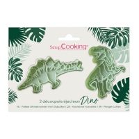 Taglierine per dinosauri verdi - Scrapcooking - 2 pz.