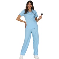 Costume classico da infermiera blu per donna
