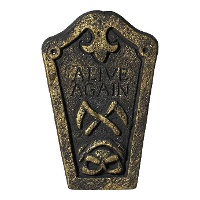 Lapide con frase Alive Again di 20 x 31 cm