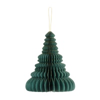 Ciondolo a forma di albero di Natale verde bottiglia di 20 cm - 1 unità
