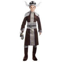 Costume da vichingo marrone e grigio per bambini