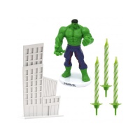 Set torta figura Hulk e candeline - 22 unità