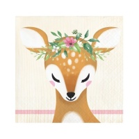 Tovaglioli baby deer 12,5 x 12,5 - 16 unità