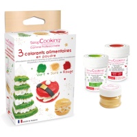 Set coloranti in polvere per decorazioni natalizie 15 g - Scrapcooking - 3 unità