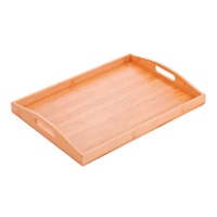 Vassoio di 40 x 29 cm in bambù con manici