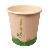 Bicchieri biodegradabili da 250 ml in cartone naturale - 50 pz.