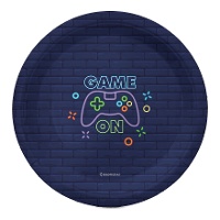 Piatti da 18 cm del videogioco Game On - 8 pezzi