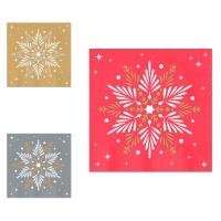 Tovaglioli con stella di Natale da 16,5 x 16,5 cm - Maxi Products - 30 unità