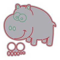 Hippo Zag fustellato - Misskuty - 2 unità