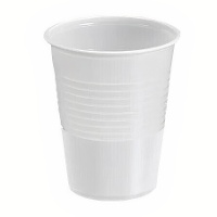 Bicchieri di plastica bianca da 220 ml - 100 unità