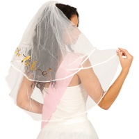 Velo da sposa con scritta 