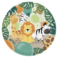 Piatti Safari Party 18 cm - 8 pezzi.