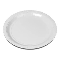 Piatti di 20 cm in cartone bianco - 100 unità