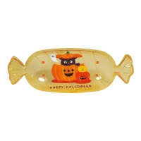 Vassoio a forma di caramella Happy Halloween 34 x 13 cm