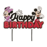 Topper di buon compleanno di Topolino e Minnie - Dekora