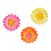 Ciondolo decorativo con fiori colorati - 3 pezzi.
