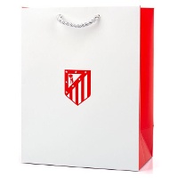 Borsa regalo bianca dell'Atlético de Madrid 40 x 30 x 12 cm