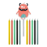Set di candele a tema mostro - 11 pezzi
