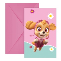 Inviti di Paw Patrol Skye ed Everest - 6 unità