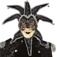 Maschera veneziana in bianco e nero