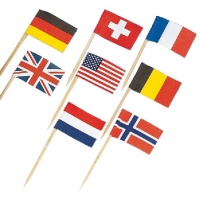 Bandiere nazionali 6,5 cm - 30 grimaldelli