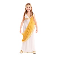 Costume dama romana dorato da bambina
