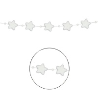 Festone stelle bianche - 1,10 m