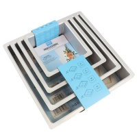 Stampo quadrato in alluminio 30,5, 25,4, 20,3 e 15,2 x 7,6 cm - PME - 3 pz.