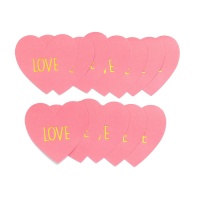 Etichette adesive con cuore Love - 12 unità