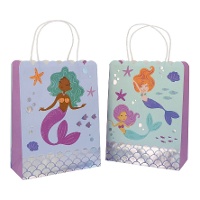 Buste regalo di 27 x 20 cm tema sirena magica - 6 pezzi