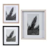 Cornice fotografica Palm Leaf in bianco e nero per foto 18 x 24 cm - DCasa